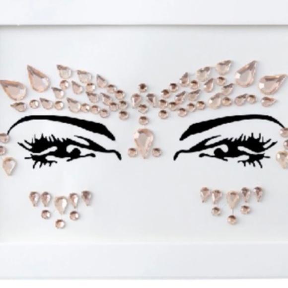 New 8 Pcs Face Jewels Rhinestone Face Gems Self Adhesive Body Crystal Stickers - Picture 10 of 10